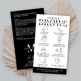 Tarjeta De Visita Ombre Powder Brows Aftercare Guide Minimalista