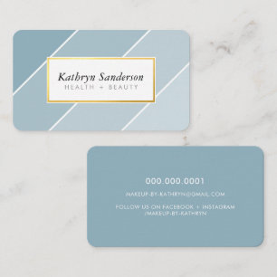 Tarjeta De Visita OMBRE STRIPE moderno elegante chic lindo azul polv