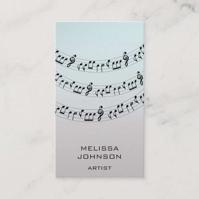 Tarjeta De Visita Ombre, un compositor musical (Anverso)