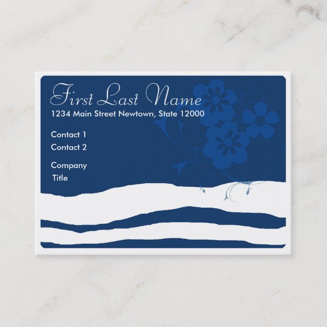 Tarjeta De Visita Onda azul del mar (Anverso)
