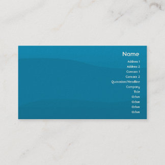 Tarjeta De Visita Onda azul - negocio