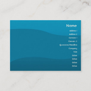 Tarjeta De Visita Onda azul - rechoncha