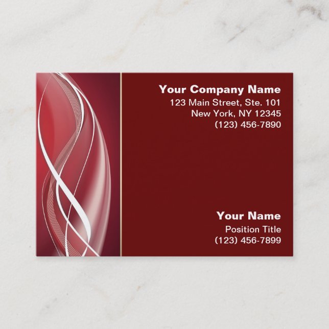 Tarjeta De Visita Onda blanca roja (Anverso)