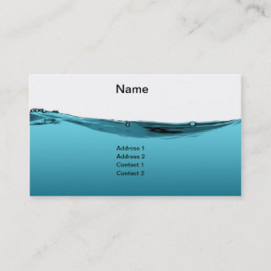 Tarjeta De Visita Onda de agua azul