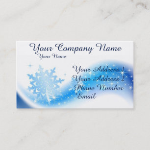 Tarjeta De Visita Onda del copo de nieve