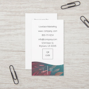 Tarjeta De Visita Onda gráfica moderna