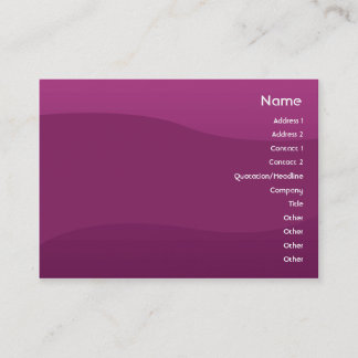 Tarjeta De Visita Onda púrpura - rechoncha