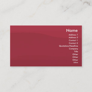 Tarjeta De Visita Onda Rubyred - negocio