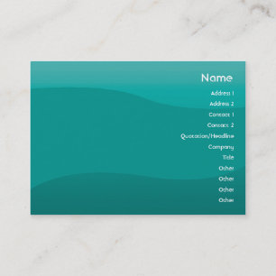 Tarjeta De Visita Onda verde azulada - flaca