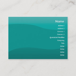 Tarjeta De Visita Onda verde azulada - flaca