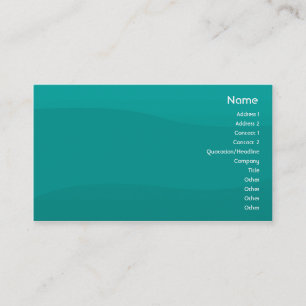 Tarjeta De Visita Onda verde azulada - negocio