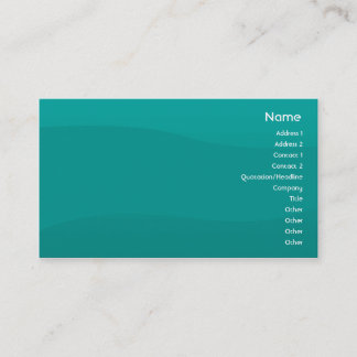 Tarjeta De Visita Onda verde azulada - negocio