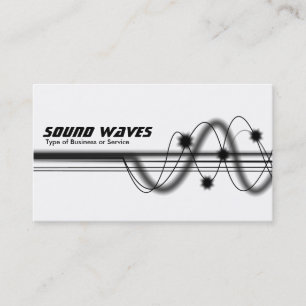 Tarjeta De Visita Ondas acústicas - antimateria blanca