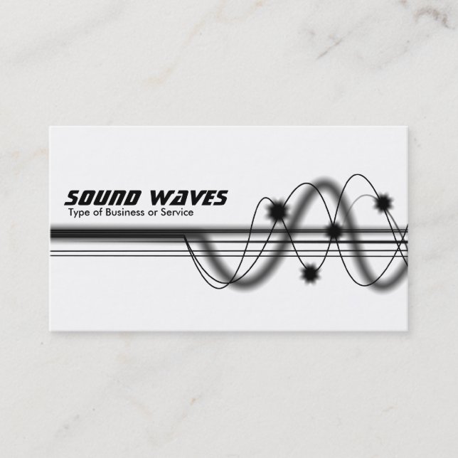 Tarjeta De Visita Ondas acústicas - antimateria blanca (Anverso)