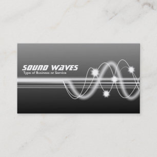 Tarjeta De Visita Ondas acústicas - gris sombreado