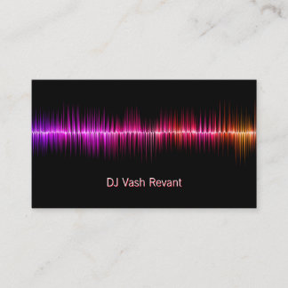 Tarjeta De Visita Ondas acústicas profesionales de DJ