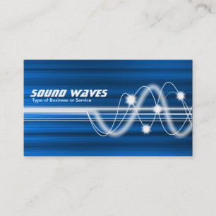 Tarjeta De Visita Ondas acústicas - textura cepillada azul