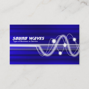 Tarjeta De Visita Ondas acústicas - textura cepillada azul