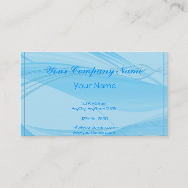 Tarjeta De Visita Ondas azules (Anverso)