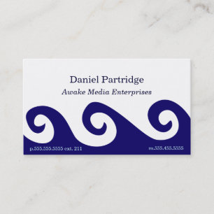 Tarjeta De Visita Ondas azules