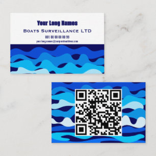 Tarjeta De Visita Ondas azules abstractas estilo corporativo