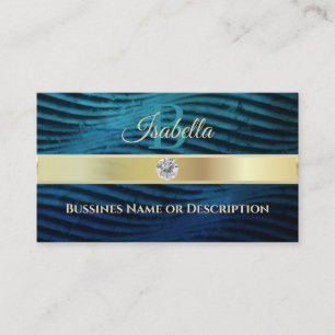 Tarjeta De Visita Ondas azules clásicas personalizadas