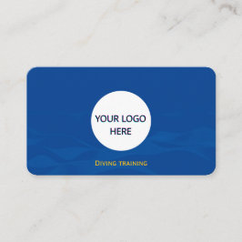 Tarjeta De Visita Ondas azules de Personalizable completo