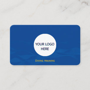 Tarjeta De Visita Ondas azules de Personalizable completo