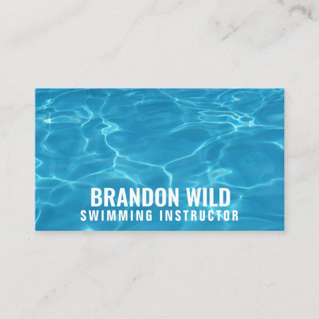 Tarjeta De Visita "ondas de agua" personalizadas (norteamericanas) (Anverso)