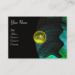 Tarjeta De Visita Ondas de fotones GEM monograma vibrante