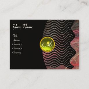 Tarjeta De Visita Ondas de fotones GEM monograma vibrante