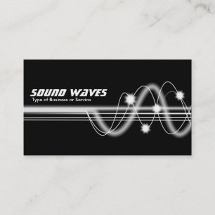 Tarjeta De Visita Ondas de sonido - Negro