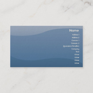 Tarjeta De Visita Ondas del azul - negocio