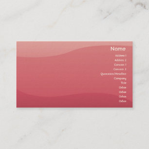 Tarjeta De Visita Ondas del rosa - negocio