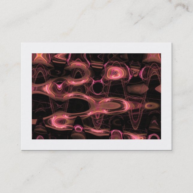 Tarjeta De Visita Ondas fractales 01 (bordeadas) (Anverso)