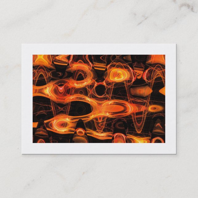 Tarjeta De Visita Ondas fractales 02 (bordeadas) (Anverso)