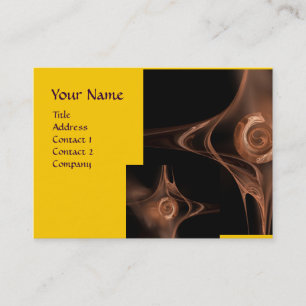 Tarjeta De Visita ONDAS FRACTALES Remolinos abstractos marrones amar