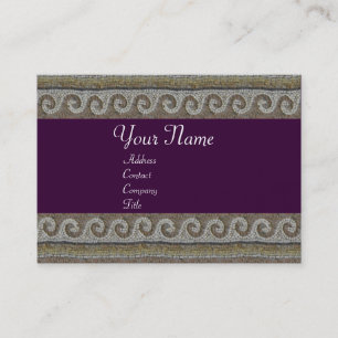 Tarjeta De Visita ONDAS MOSAICO, gris claro marrón púrpura