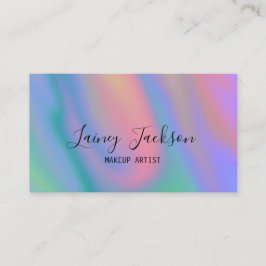 Tarjeta De Visita Ondas púrpura abstractas de color rosa azul rosado