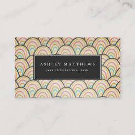 Tarjeta De Visita Ondas retro