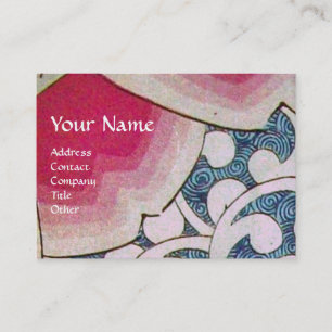 Tarjeta De Visita ONDAS, rosa blanco azul rojo brillante