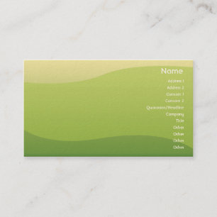 Tarjeta De Visita Ondas verdes - negocio