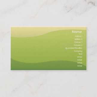 Tarjeta De Visita Ondas verdes - negocio