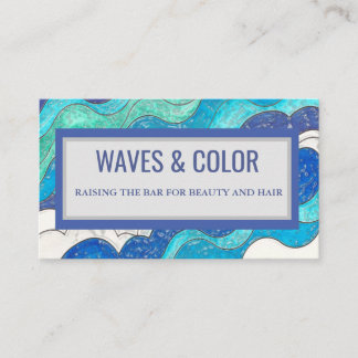 Tarjeta De Visita Ondas y color