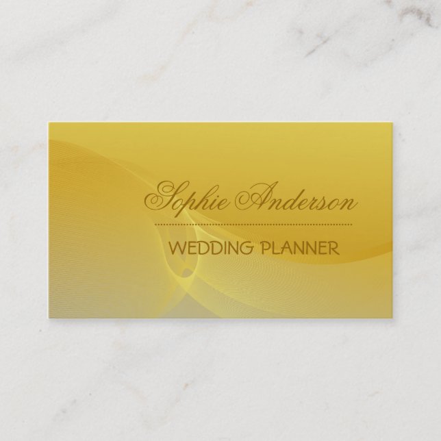 Tarjeta de visita ondulada de oro (Anverso)