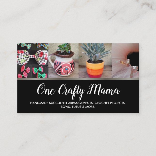 Tarjeta De Visita One Crafty Mama (Anverso)