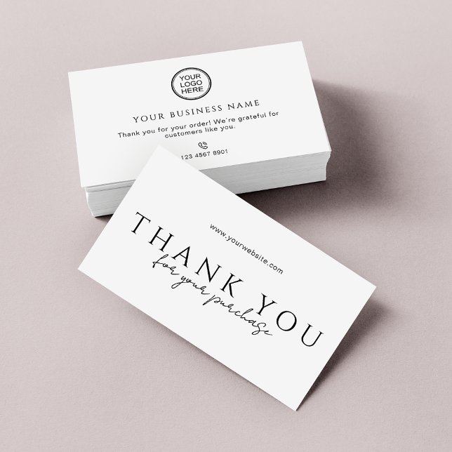 Tarjeta De Visita Online Store Order Packaging Thank You Inserts (Subido por el creador)