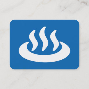 Tarjeta De Visita Onsen ♨ Primavera Caliente 温 泉 Rótulo japonés