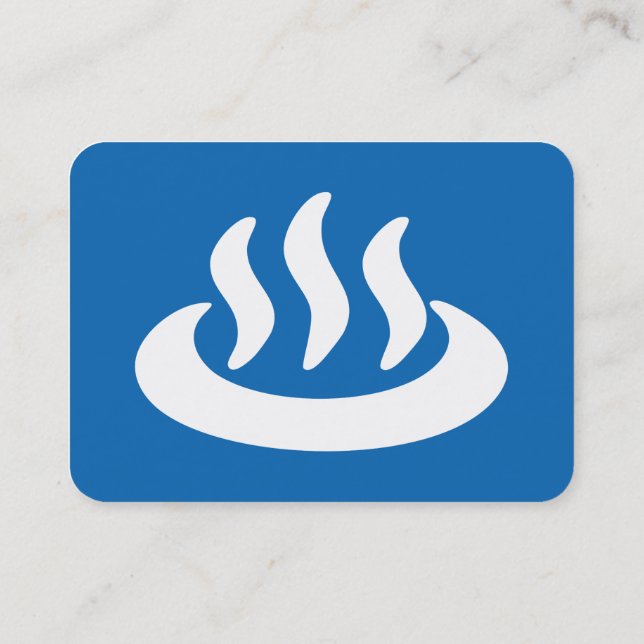 Tarjeta De Visita Onsen ♨ Primavera Caliente 温 泉 Rótulo japonés (Reverso)