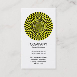 Tarjeta De Visita Op Art - Amarillo y Negro